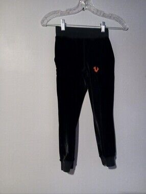 True Religion Girls Black Velvet Pants. Size 5.